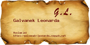 Galvanek Leonarda névjegykártya